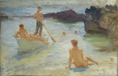 朝の輝きの研究、1921年頃 作： Henry Scott Tuke